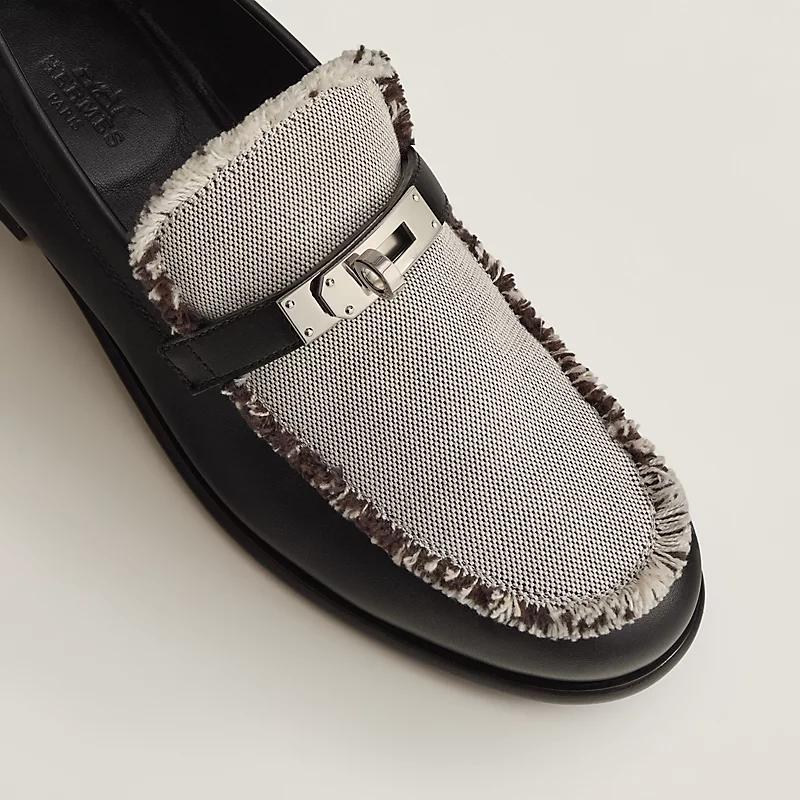 Giày Hermes Destin Loafer Nữ Đen Xám